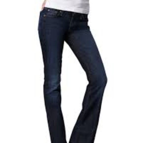 7 For All Mankind Bootcut, Midnight Blue & Made in the USA, 27x33, NWT $186 MSRP - Picture 1 of 12